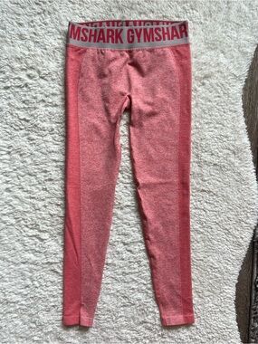 Gymshark Flex Low Rise Leggings Pink Marl Light Grey (S)